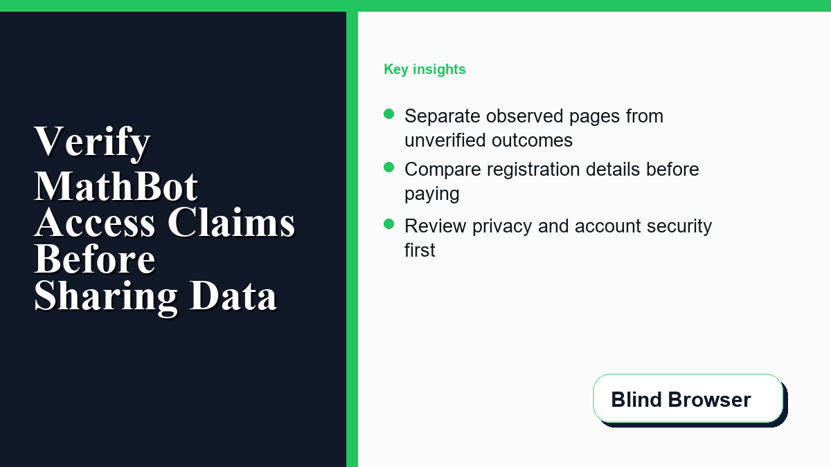 MathBot Access Claims: What to Verify Before Sharing Data