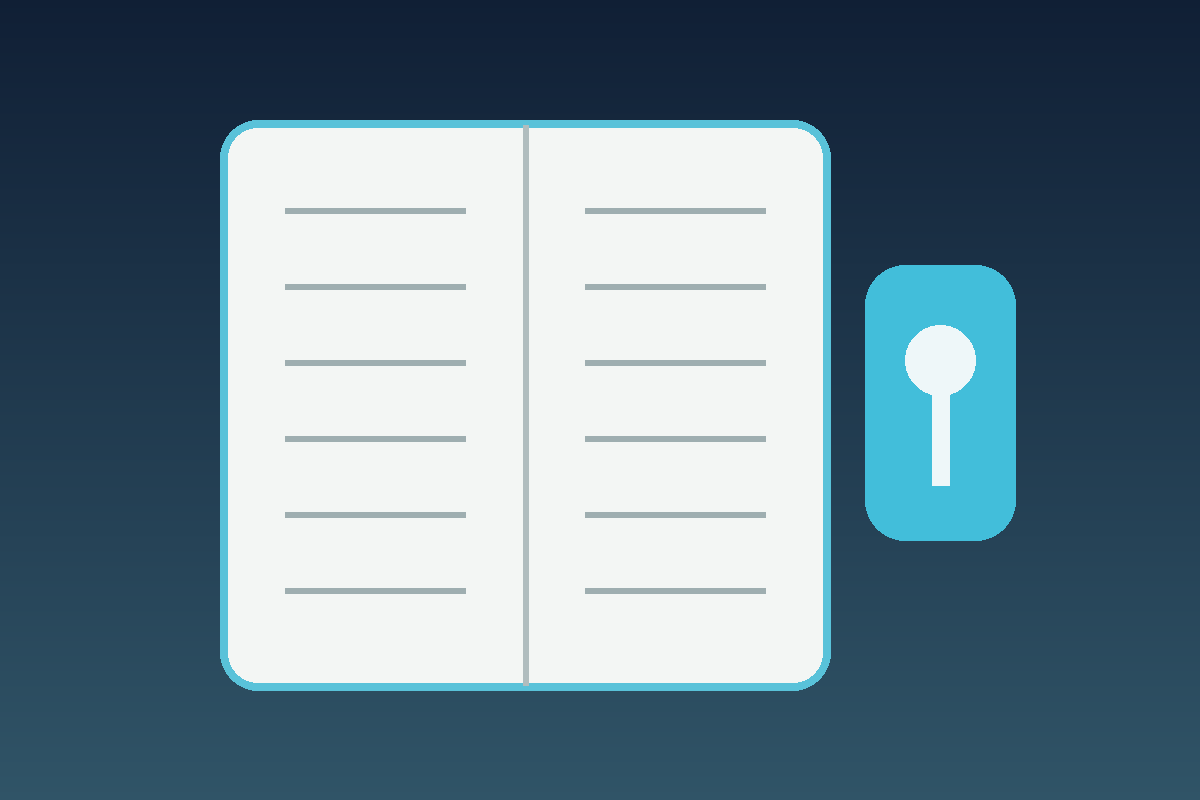 A private local trial log sits beside headphones and a lock.