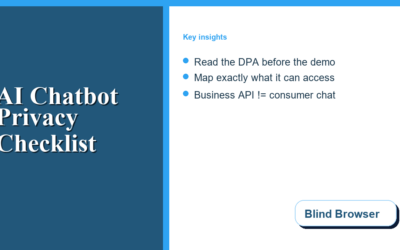 What to Check Before You Adopt an AI Chatbot: A Data Privacy Checklist for 2026